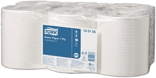 Poetsrol Tork M2 120155 1laags 20cmx300m wit 6rollen-3