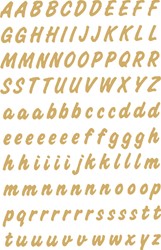 Herma etiketten 4152 8mm letters A-Z goud op transparant 238st.