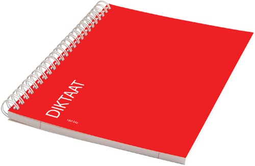 Schrift dictaat A5 160blz gelinieerd met zijspiraal assorti