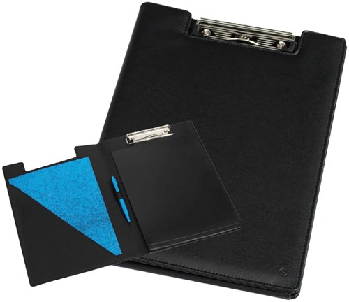 Klembord A4 Rillstab Luxury zwart met insteekhoes 24 x 35 cm