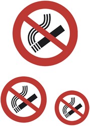 Niet roken stickers Herma 5736 3 stuks in 3 formaten