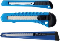 Snijmes Westcott Office 9mm met kunststof houder blauw-2