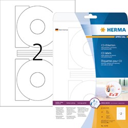 Herma etiketten 5079 CD 116mm wit opaqua 50stuks