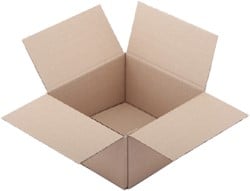 Verzenddoos dubbelgolf 486x386x386mm bruin 10 stuks