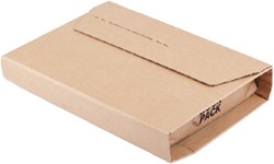 Wikkelverpakking ringband CleverPack met zelfklevende strip bruin 25stuk