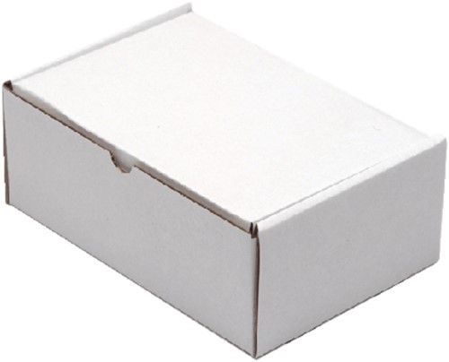 Postdoos 220x160x90mm golfkarton wit pak à 5 stuks