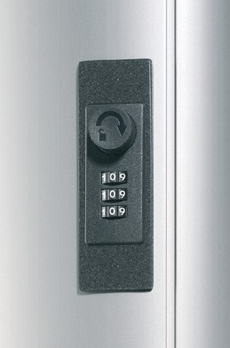 Sleutelkast Durable 1966 aluminium 36haken 310x305x125mm-2