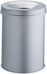 Papierbak met vlamdover Vepabins 15liter 25.5cm grijs