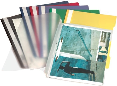 Durable snelhechter met etiketvenster pk/50 stuks wit-2