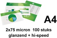 Lamineerhoezen GBC High Speed A4 150 micron (2 x 75) pak 100 stuks-3