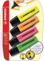 Markeerstift STABILO Boss Original 70/4 blister à 4 kleuren