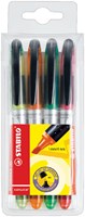 Stabilo Markeerstift Navigator etui van 4 stuks: geel, blauw, groen en oranje