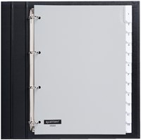 Tabbladen 4-gaats 12-delig met venster grijs PP