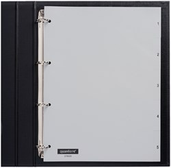 Tabbladen 4-gaats 1-5 genummerd grijs PP