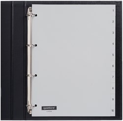 Tabbladen 4-gaats 1-10 genummerd grijs PP