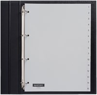 Tabbladen 4-gaats 1-15 genummerd grijs PP