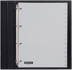 Tabbladen 4-gaats 1-15 genummerd grijs PP