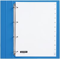 Tabbladen 4-gaats 1-12 genummerd wit PP