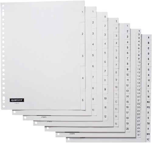 Tabbladen abc A4 in wit met 20 tabs-3