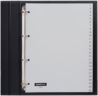 Tabbladen 4-gaats 1-52 genummerd grijs PP