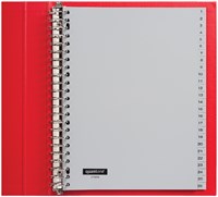 Tabbladen 23-gaats 1-52 genummerd grijs PP