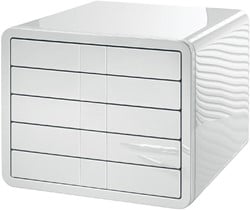 Ladekast Han i-Box met 5 gesloten laden glanzend wit