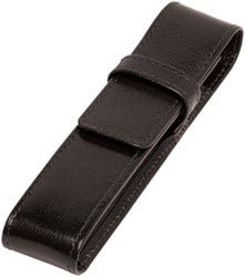 Pennenetui 321 1delig buffelleer zwart