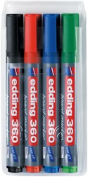 Whiteboard markers Edding e-360 etui van 4 stuks assorti