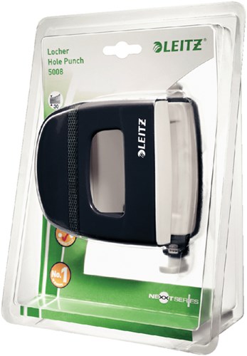 Leitz Nexxt 5008 perforator 2 gaats 30vel zwart op blister-3