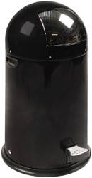 Pedaalemmer Kickcan metalen binnenbak 33 liter zwart