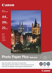 Canon Fotopapier SG-201 A4 260g/m² semi glanzend A4 (210x297mm) 20sheet white SG201 260gr