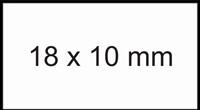 Prijsetiket 11x18mm Sato PB1 permanent wit