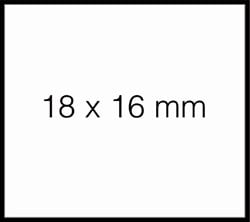 Prijsetiket 18x16mm Sato Duo 16 permanent wit