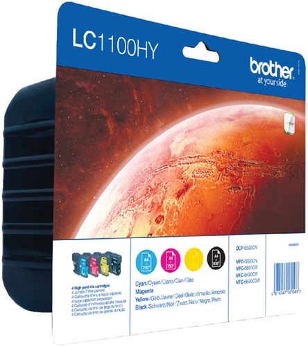 Brother LC-1100HYVALBP cartridge multipack + zwart