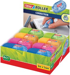 Correctieroller Tesa ecoLogo 5mmx6m mini doos à 16 stuks assorti