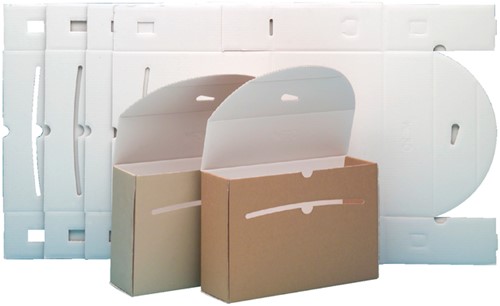 Loeff's archiefdoos City box 10+ 390 x 260 x 115 mm bruin/wit pak van 50 stuks-3