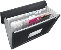 Esselte sorteermap Vivida kunststof 6 vakken zwart