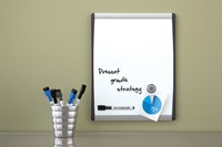 Magnetisch Mini Whiteboard 58.5x43cm Gebogen Zwart/Zilver Rexel-2