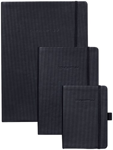 Notitieboek A5 gelinieerd zwart Conceptum CO122-2
