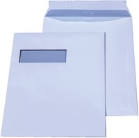 Akte Envelop met venster links Hermes 229x324mm doos van 250 stuks wit-2