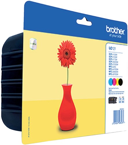 Brother LC-121VALBP cartridge multipack + zwart
