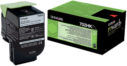 Lexmark Toner Kit zwart return program 702HK - 4000 pagina's - 70C2HK0