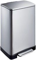 Pedaalemmer 40 liter RVS mat rechthoekig E-Cube