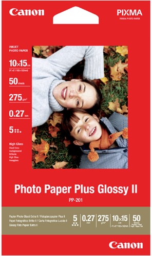 Canon Fotopapier PP-201 270g/m² 10x15cm glanzend sheet white PP201 260gr glossy