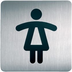 WC pictogram dames vierkant 150mm Durable 4956