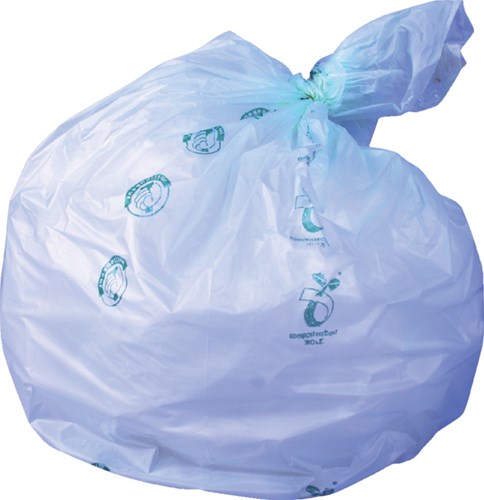 Afvalzak Bio 58x78cm 25micron 57liter 16rolx25stuks