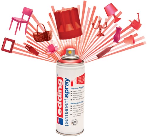 Edding Permanent Spray 5200, 200 ml antraciet mat-3