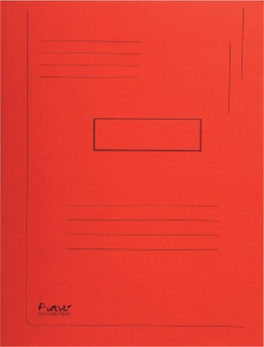 Dossiermap A4 2 kleppen rood Exacompta karton 50 stuk