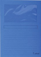 Insteekmap L-model Exacompta + venster karton donkerblauw