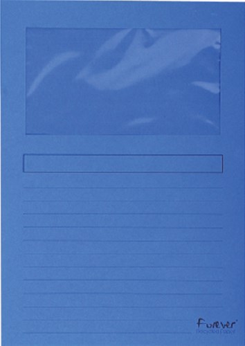 Insteekmap L-model Exacompta + venster karton donkerblauw